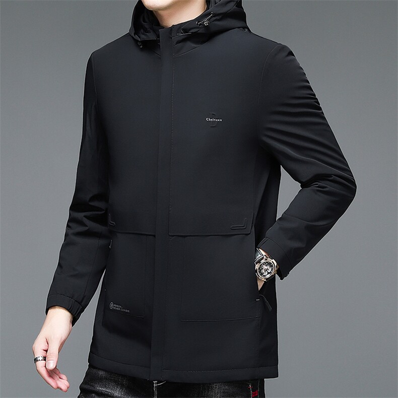 AN9851钱塘2020-3秋冬新款中老年男士连帽保暖羽绒服外套P240,男装羽绒服,钱塘207-3