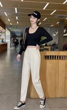 2022春新款布系休闲裤，女装休闲裤，简 影