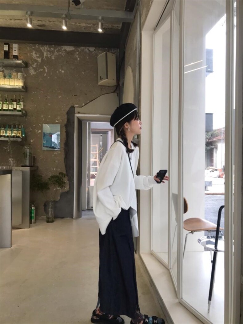 春季新款不规则下摆针织衫，女装，Queena PHoebe