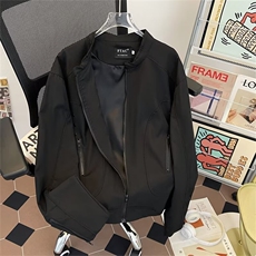 立领工装飞行员夹克衫男生春秋宽松拉链设计感棒球服外套2282P70，男装夹克，星座410-2