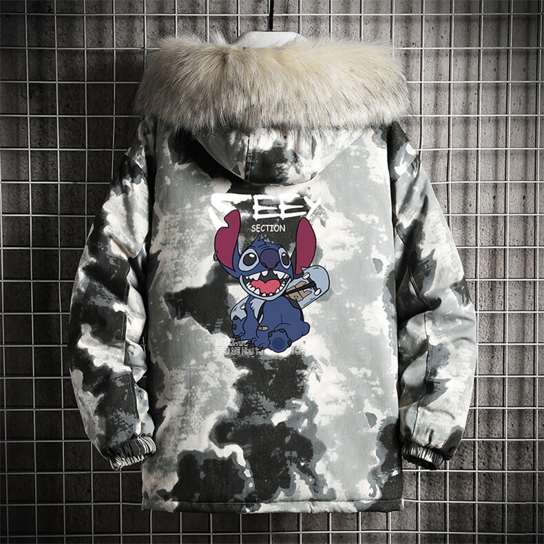 MC49038-P135日系潮衣男大码派克服男工装服外套袄网格,男装棉衣,电商A040A
