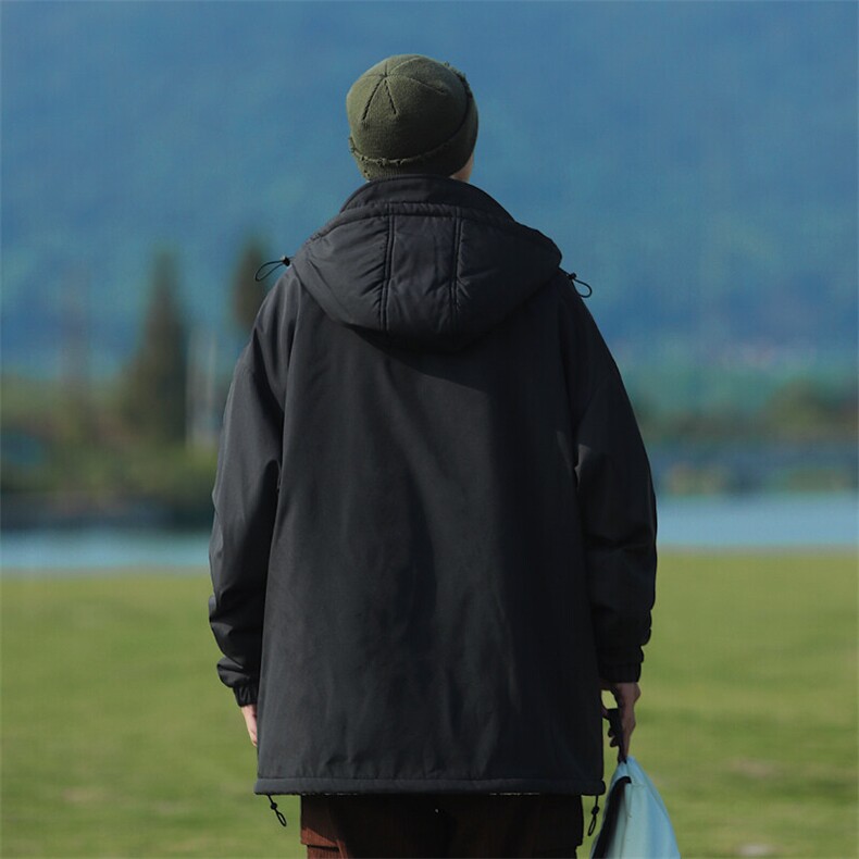 2023冬季新款cityboy大码多口袋羊羔毛棉衣M-5XHM22545-P110,男装棉衣,电商A022