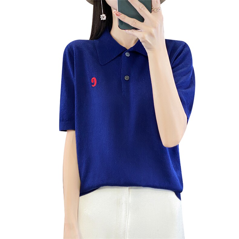 2024秋冬新款羊毛女士POLO领羊毛衫,女装羊毛衫,润辉羊绒