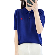 2024秋冬新款羊毛女士POLO领羊毛衫，女装羊毛衫，润辉羊绒
