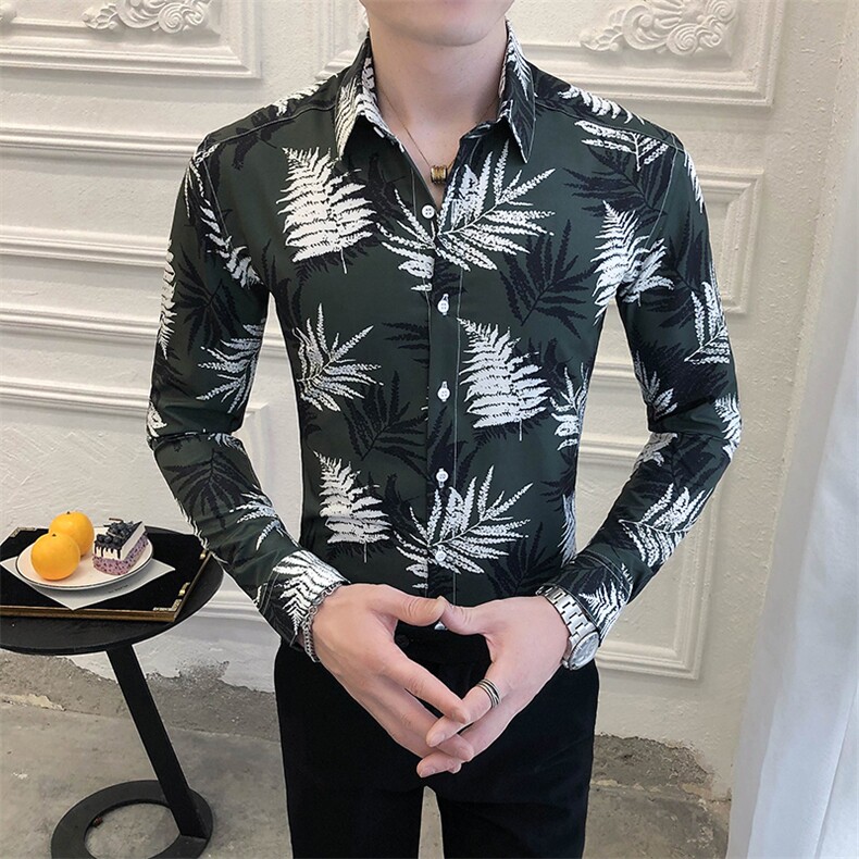 312A-5-278-P55长袖高级感秋季休闲英伦发型师韩版纯色男士衬衣,男装衬衫,星座312A-5