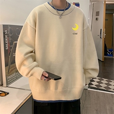 控78假两件毛衣男大码加绒针织衫男毛线衣M80047-P55加绒P70，男装针织衫/毛衣，电商A040