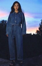 日系牛仔连体裤，女装连体裤，是爱 SHI AN