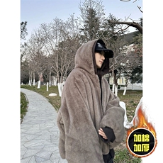 两面穿现货重磅短款座山雕棉衣男女双面穿毛毛绒棉服加厚外套，男装棉衣，电商A443