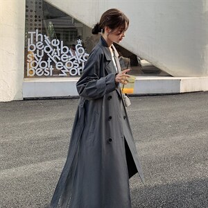【新款 现货】2022秋高品质过膝风衣251-610-P155-218图片