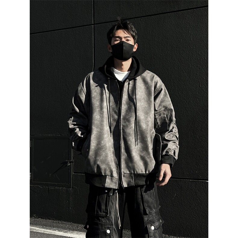 美式pu皮假两件夹克外套男CP112-特p95,男装夹克,电商B371