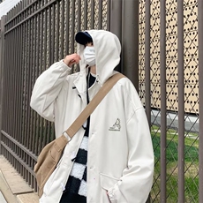 外穿男日系连帽标准潮春季慵懒夹克长袖百搭青春流行文艺新款潮流，男装夹克，星座716-4