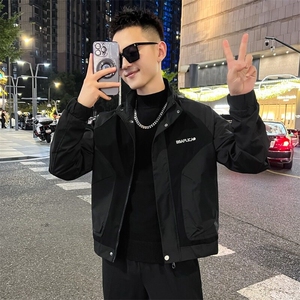 工装外套男新款潮流短款夹克衣服男士春秋款上衣图片