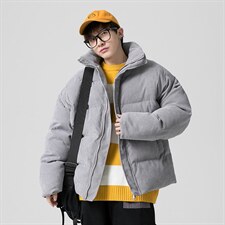 2021冬季新港风无影墙日系大码男灯芯绒休闲衣面包服M7008-P90，男装棉衣，电商A001