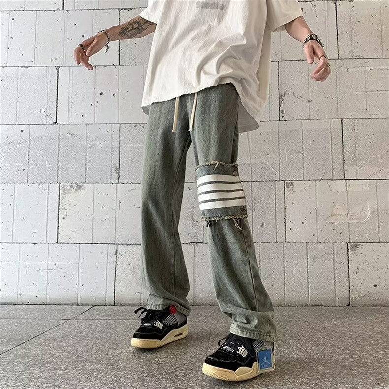 牛仔裤长裤春季文艺潮气质ins新款青春流行慵懒男N3010P40,男装牛仔裤,星座1116-2