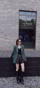 格子收腰西装21Q-013图片