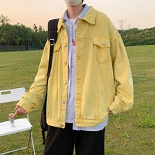 韩版潮百搭休闲学生帅气风衣夹克纯色外套ins港风宽松W1426-P65，男装夹克，星座512-4