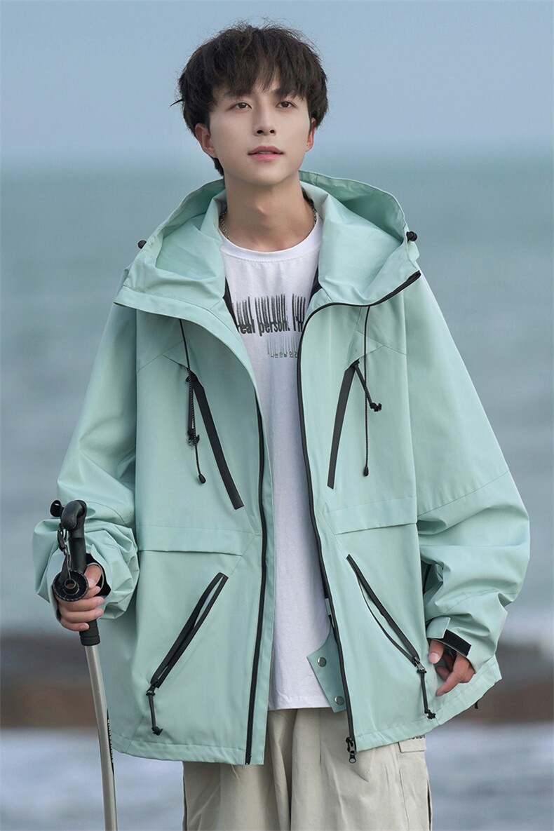 冬新美式防水拉链滑雪服男大码加绒加厚中性风夹克外套M19-P180,男装棉衣,电商A001-1