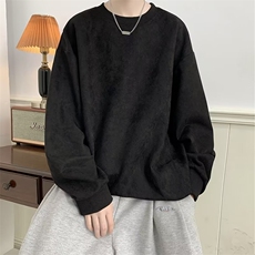 纯色卫衣外套男春秋季圆领休闲长袖衣服麂皮绒外套CW16P33，男装卫衣，星座1116-2