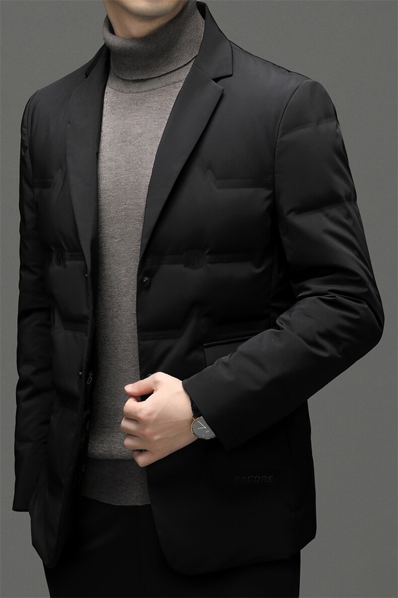 BZ2236钱塘2020-2时尚休闲简约冬季厚款中年男士羽绒服P225,男装羽绒服,钱塘207-2