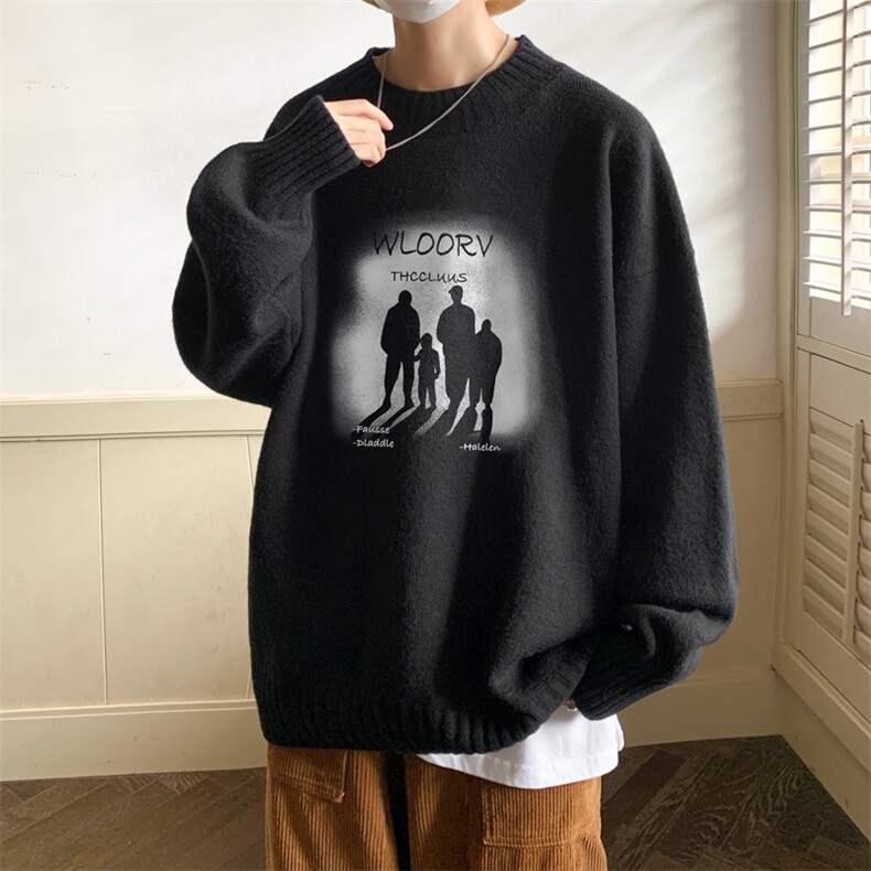 高质量！秋冬季半高领毛衣男士加绒加厚线衣男针织衫男MY50-P45图片