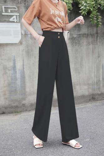 (现货)夏季新品麻料高腰显瘦拖地裤,女装,艺尚丽人