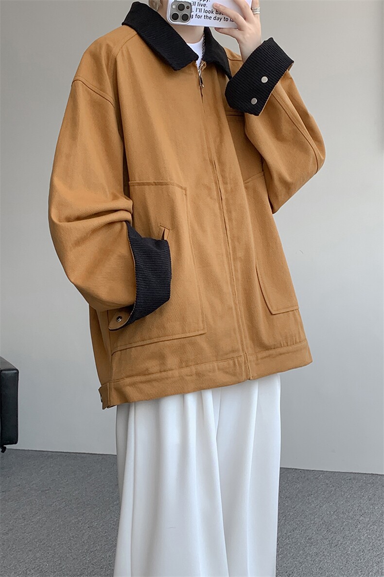 8XL-M明星同款工装猎装夹克哈灵顿外套男底特律衬衫秋季JK1325P88,男装夹克,电商D206-1