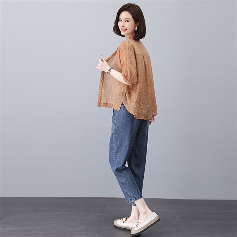 时尚休闲女装套装夏季宽松显瘦牛仔裤两件套,女装套装/套裙,悦见她