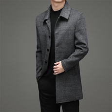 CSYM99701钱塘2020-2中年男士新款商务休闲简约毛呢外套P255，男装毛呢大衣，钱塘207-2