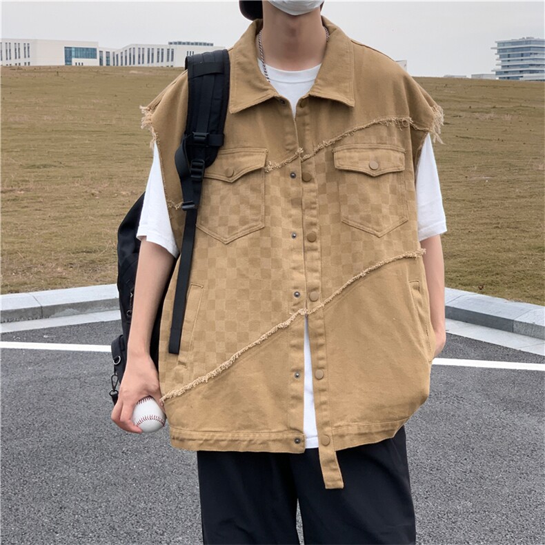 马甲背心男韩版潮流高街帅2023秋夏新款ins宽松百搭外套W2953-P48,男装背心/马甲,星座412-2