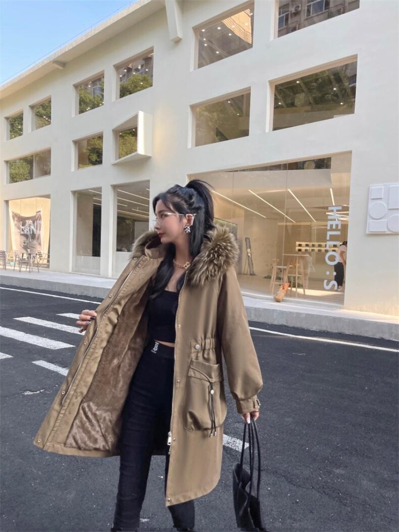 狐狸毛派克服，其它，贻思茗