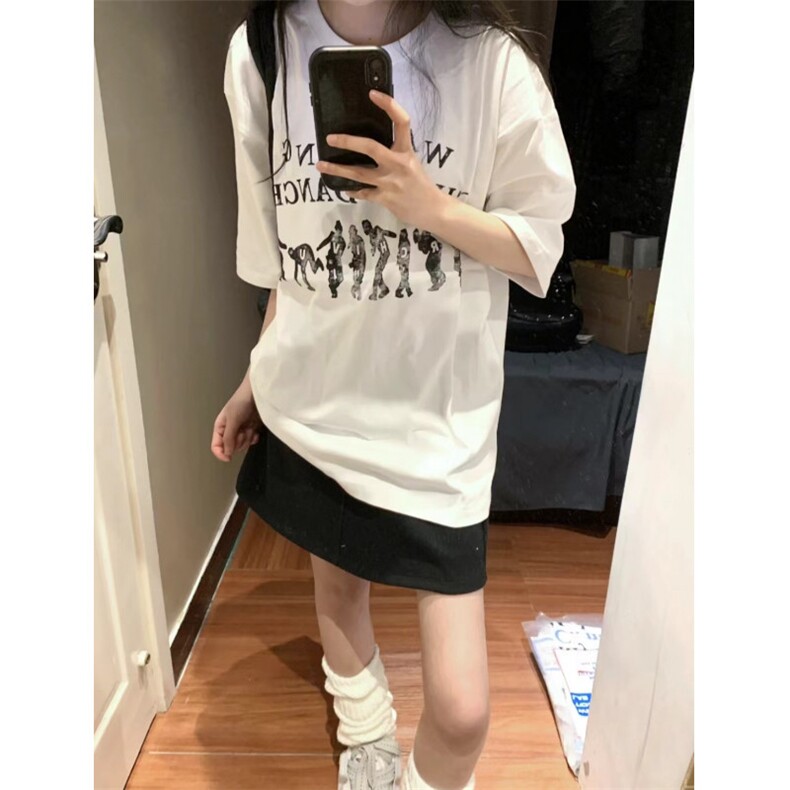 M376-P25春夏情侣美式复古短袖男女款纯棉T恤宽松百搭，女装T恤，星座617A-2