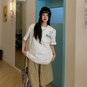 万针全刺绣解构设计260克重磅双纱纯棉高品质美式高街短袖T恤特35图片