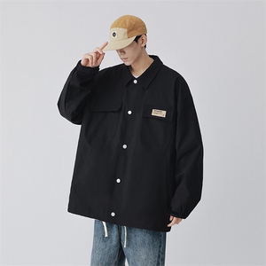 工装夹克男宽松落肩宽松纯色上衣外套DSA157B-JK733-P68图片