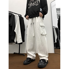 美式高街宽松阔腿工装裤男女潮牌束脚拖地长裤AK8877-p4568，男装工装外套，星座1008-1