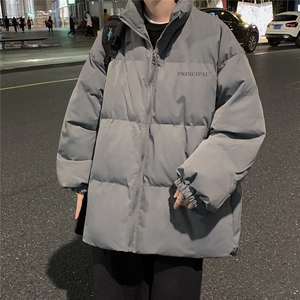 港风夜景冬款字母印花休闲立领棉服外套A247-MY2024特批65控98图片