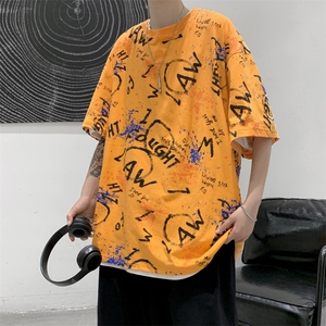 特P20控39 高品质 夏季新款复古纯棉印花圆领短袖T恤 TC01图片