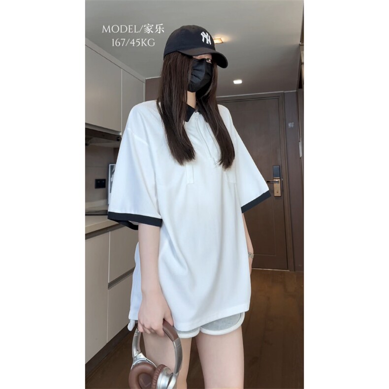 抖音品质！重磅夏季美式冰感POLO衫男潮流宽松短袖XP2403-P45控68,男装Polo衫,电商B370