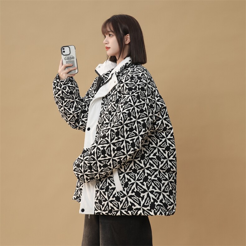 2025中性风棉衣男女棉服立体印花面包服立领棉袄外套1614-P80,女装棉衣/棉服,星座207