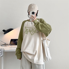 DT5307-TP30控价48冬季新款德绒男女打底衫印花圆领卫衣，男装卫衣，电商A102-1
