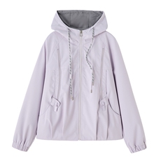 2026年春季休闲风连帽抽绳外套，女装短外套，依路服饰