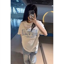 H1061-30原版前后刺绣夏季新款字母情侣宽松短袖T恤，男装T恤，星座617A-2