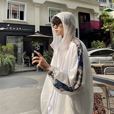 港风冰丝防晒衣薄款克莱因蓝外套户外休闲潮牌防晒服FS7765P38，男装夹克，星座227-7