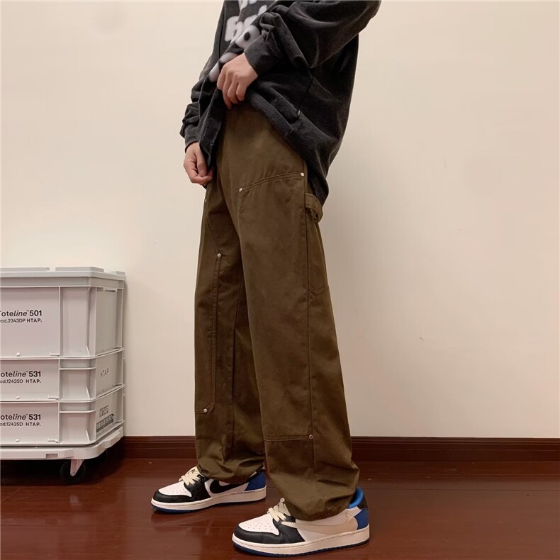 男秋季新款港风休闲裤纯棉特厚松紧E102P43,男装休闲裤,星座1116-2