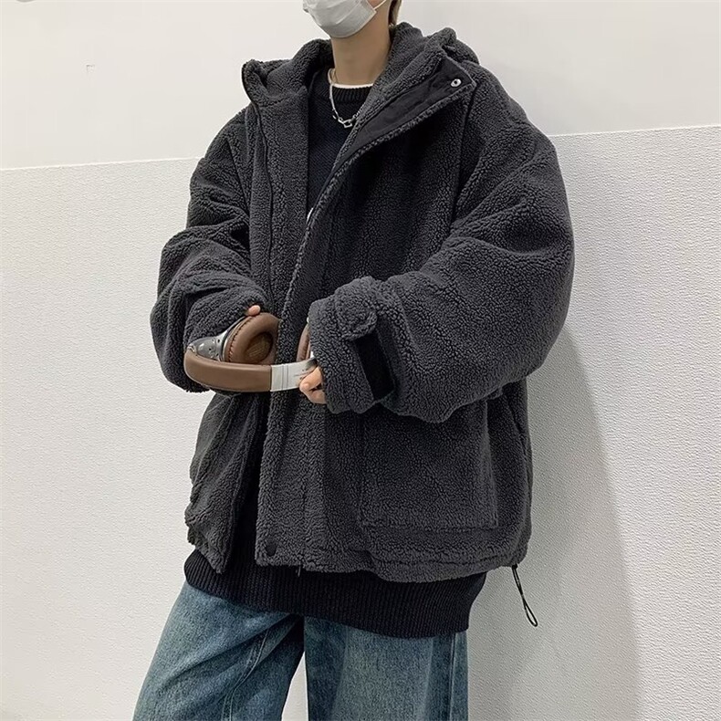 毛毛衣男美式高街韩版潮流保暖宽松2024冬季ins棉衣外套MF049-P73,男装棉衣,星座412-3