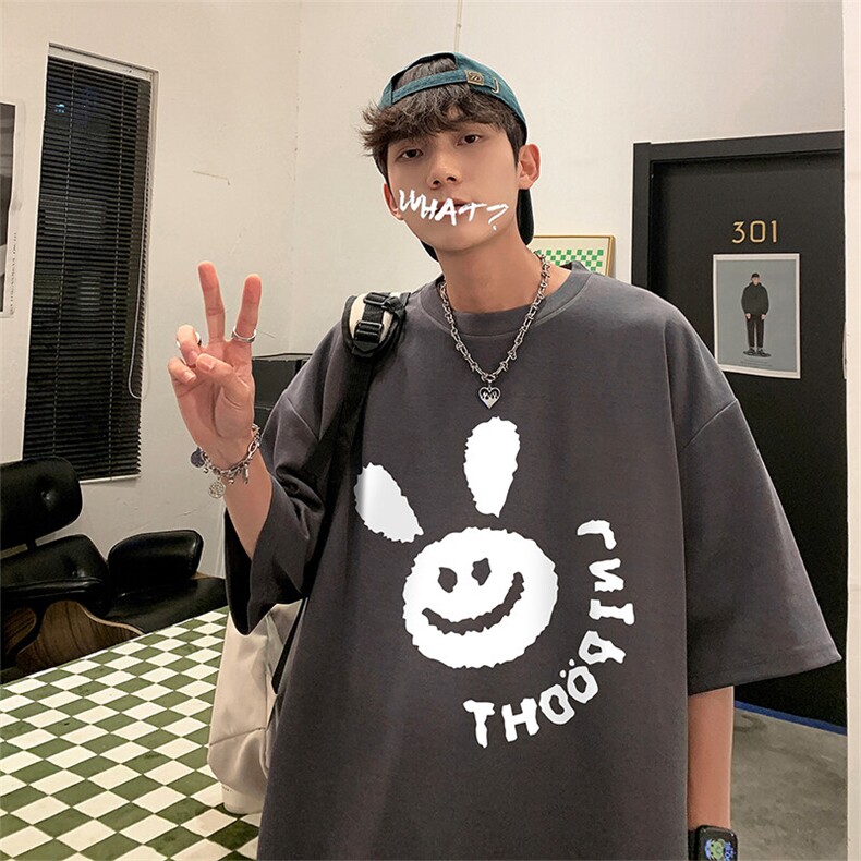 抖音得物二开现货供应220克夏装重磅美式高街宽松短袖t恤MT58,男装T恤,电商A486-1