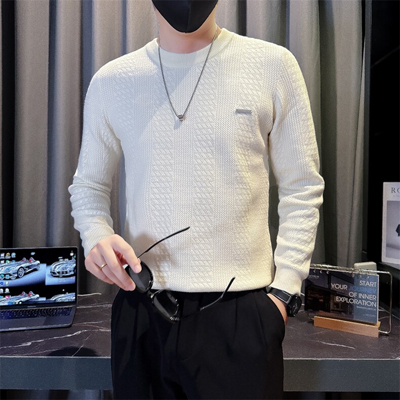 B216MY5161P652025秋冬装新款男士钢标圆领毛衣社会小伙风,男装针织衫/毛衣,电商B216（原B302）
