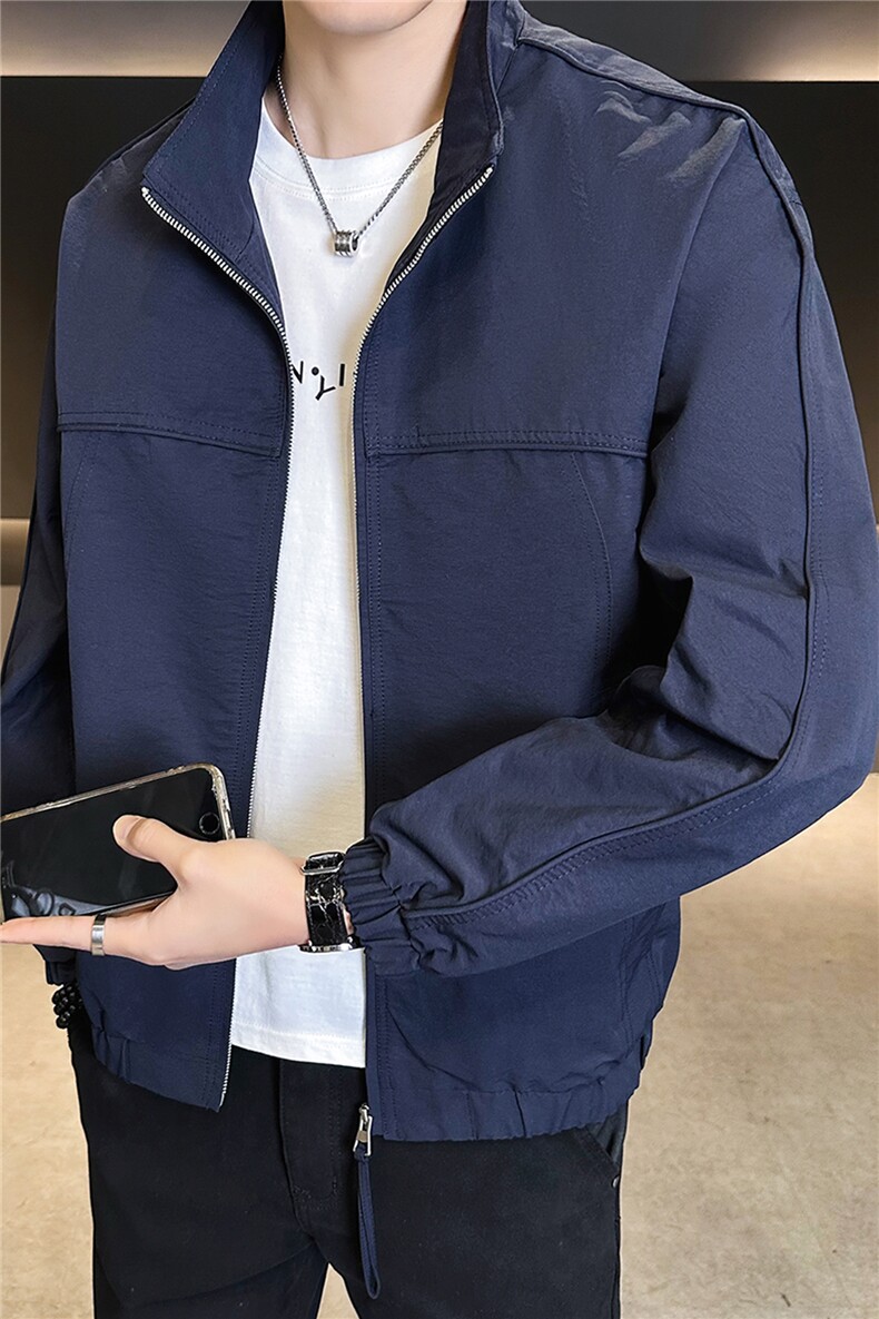 2026新款春季外套男款痞帅潮流百搭飞行员立领夹克A313-6806-P115,男装夹克,电商A313