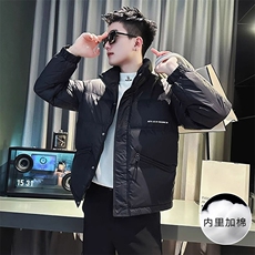 冬季潮牌羽棉服男休闲痞帅立领加厚短款上衣2025新款男士冬装，男装棉衣，星座218-1（原230）