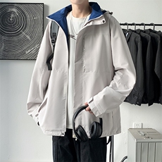 美式休闲夹克男生秋季户外登山运动棒球服复古宽松cleanfit上衣服，男装夹克，电商A007