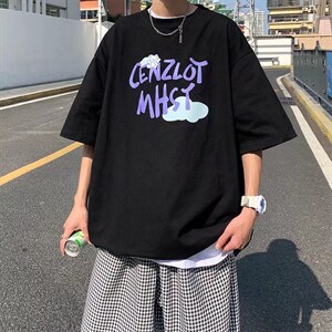 男圆领纯棉T恤宽松短袖T0175P28图片